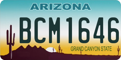 AZ license plate BCM1646