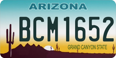 AZ license plate BCM1652