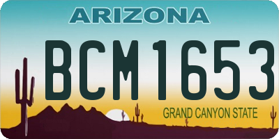 AZ license plate BCM1653