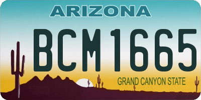 AZ license plate BCM1665