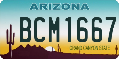 AZ license plate BCM1667