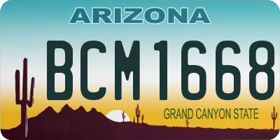 AZ license plate BCM1668