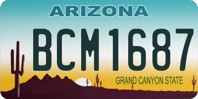 AZ license plate BCM1687