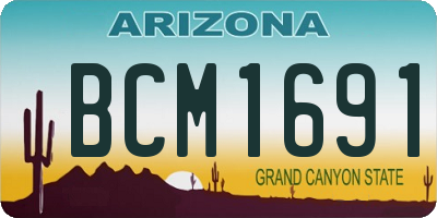 AZ license plate BCM1691