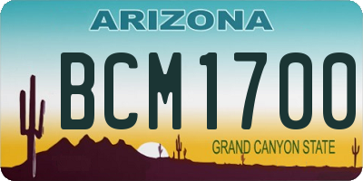 AZ license plate BCM1700