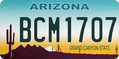 AZ license plate BCM1707