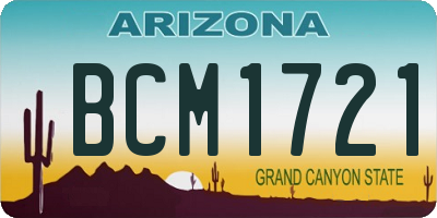 AZ license plate BCM1721