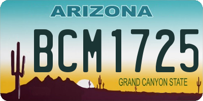 AZ license plate BCM1725