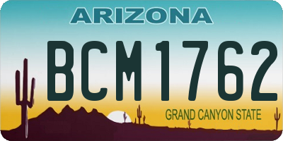 AZ license plate BCM1762