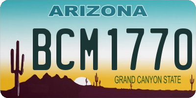 AZ license plate BCM1770