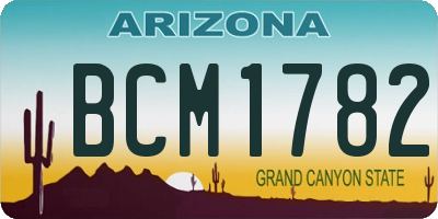 AZ license plate BCM1782