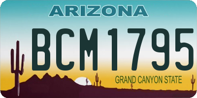 AZ license plate BCM1795