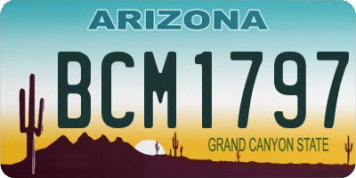 AZ license plate BCM1797