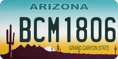 AZ license plate BCM1806