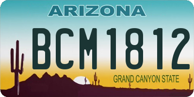 AZ license plate BCM1812