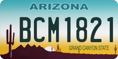 AZ license plate BCM1821