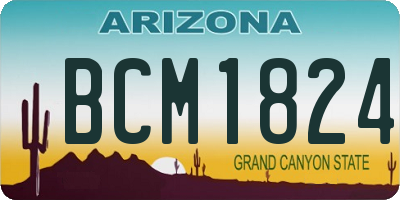 AZ license plate BCM1824