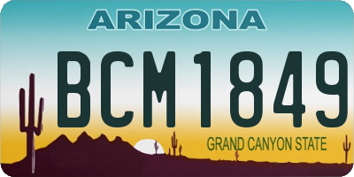 AZ license plate BCM1849