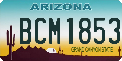 AZ license plate BCM1853