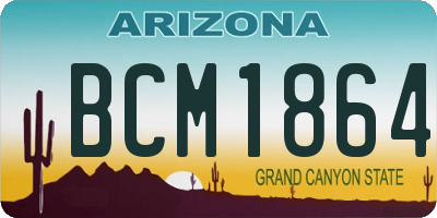 AZ license plate BCM1864