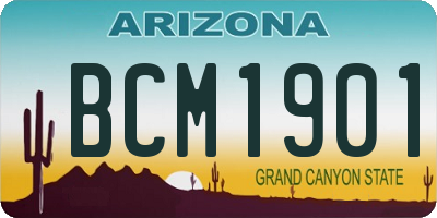 AZ license plate BCM1901