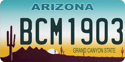 AZ license plate BCM1903