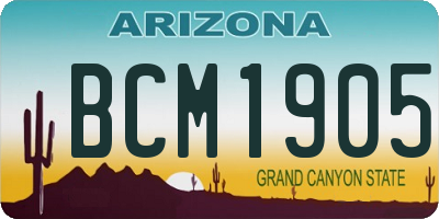 AZ license plate BCM1905