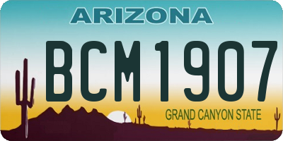 AZ license plate BCM1907