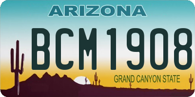 AZ license plate BCM1908