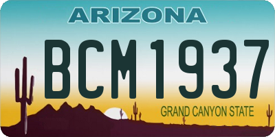 AZ license plate BCM1937