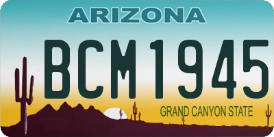 AZ license plate BCM1945