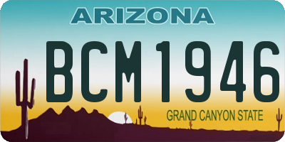 AZ license plate BCM1946