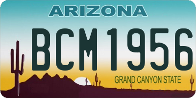 AZ license plate BCM1956