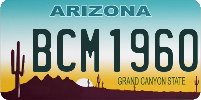 AZ license plate BCM1960