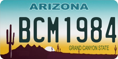 AZ license plate BCM1984