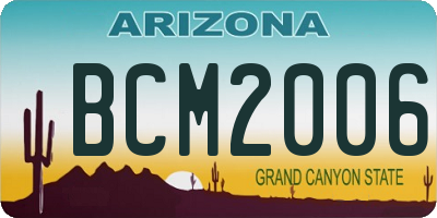 AZ license plate BCM2006