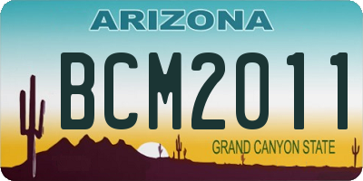 AZ license plate BCM2011