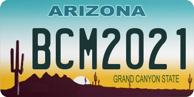 AZ license plate BCM2021