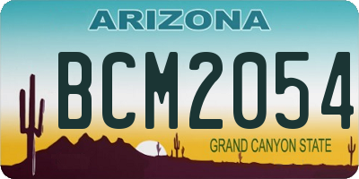 AZ license plate BCM2054