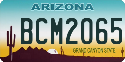 AZ license plate BCM2065