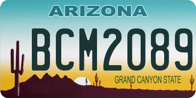 AZ license plate BCM2089