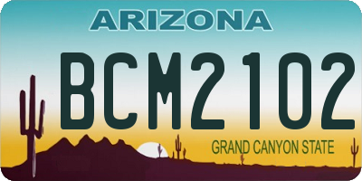 AZ license plate BCM2102