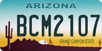 AZ license plate BCM2107