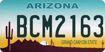 AZ license plate BCM2163