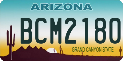 AZ license plate BCM2180