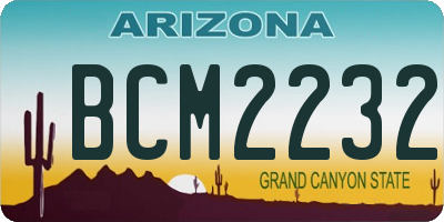 AZ license plate BCM2232