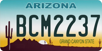 AZ license plate BCM2237