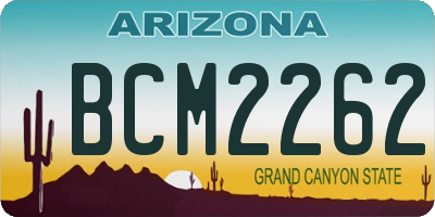 AZ license plate BCM2262