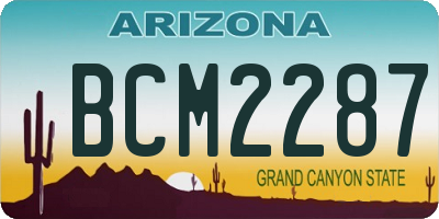 AZ license plate BCM2287