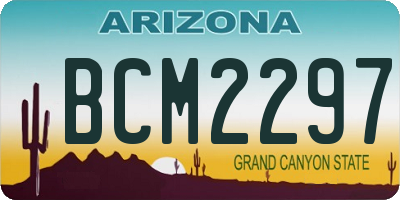 AZ license plate BCM2297